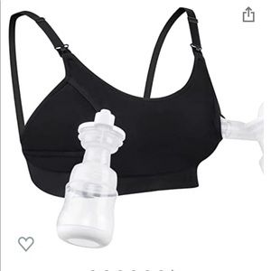 Hands free pumping/nursing bra. Black. Size large.